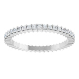 10K Gold Square Lab-Grown Diamond Shared-Prong Eternity Band – 1.25x1.25 mm Stones - White Gold - view 3