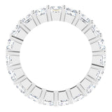10K Gold Square Natural Diamond Shared-Prong Eternity Band – 3.5x3.5 mm Stones - White Gold - view 2