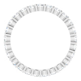10K Gold Round Lab-Grown Diamond Shared-Prong Eternity Band – 2.25 mm Stones - White Gold - view 2