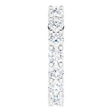 10K Gold Round Lab-Grown Diamond Shared-Prong Eternity Band – 3.4 mm Stones - White Gold - view 4