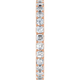 14K Gold Asscher Lab-Grown Diamond Shared-Prong Eternity Band – 2x2 mm Stones - Rose Gold - view 4