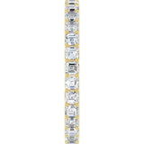 14K Gold Asscher Lab-Grown Diamond Shared-Prong Eternity Band – 2x2 mm Stones - Yellow Gold - view 4