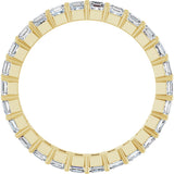 14K Gold Asscher Lab-Grown Diamond Shared-Prong Eternity Band – 2.3x2.3 mm Stones - Yellow Gold - view 2