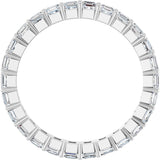 Platinum Asscher Lab-Grown Diamond Shared-Prong Eternity Band – 2.3x2.3 mm Stones - view 2