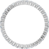 10K Gold Round Lab-Grown Diamond Shared-Prong Eternity Band – 1.75 mm Stones - White Gold - view 2