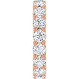 10K Gold Round Natural Diamond Shared-Prong Eternity Band – 3.75 mm Stones - Rose Gold - view 4