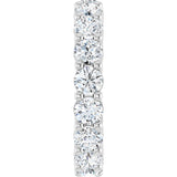 10K Gold Round Natural Diamond Shared-Prong Eternity Band – 3.75 mm Stones - White Gold - view 4