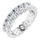 10K Gold Oval Lab-Grown Diamond Shared-Prong Eternity Band – 5x3 mm Stones - White Gold
