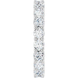 10K Gold Round Lab-Grown Diamond Shared-Prong Eternity Band – 3 mm Stones - White Gold - view 4