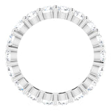 10K Gold Round Lab-Grown Diamond Shared-Prong Eternity Band – 3.4 mm Stones - White Gold - view 2