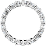 10K Gold Oval Lab-Grown Diamond Shared-Prong Eternity Band – 5x3 mm Stones - White Gold - view 2