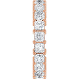 10K Gold Square Lab-Grown Diamond Shared-Prong Eternity Band – 3x3 mm Stones - Rose Gold - view 4