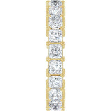 14K Gold Square Lab-Grown Diamond Shared-Prong Eternity Band – 3x3 mm Stones - Yellow Gold - view 4
