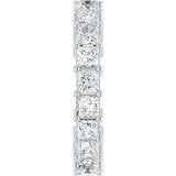 10K Gold Square Lab-Grown Diamond Shared-Prong Eternity Band – 3x3 mm Stones - White Gold - view 4