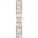 10K Gold Square Lab-Grown Diamond Shared-Prong Eternity Band – 2.75x2.75 mm Stones - Rose Gold - view 4