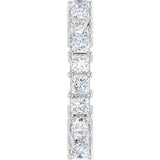 Platinum Square Lab-Grown Diamond Shared-Prong Eternity Band – 2.75x2.75 mm Stones - view 4