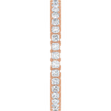 10K Gold Square Natural Diamond Shared-Prong Eternity Band – 1.5x1.5 mm Stones - Rose Gold - view 4