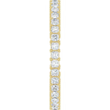 14K Gold Square Natural Diamond Shared-Prong Eternity Band – 1.5x1.5 mm Stones - Yellow Gold - view 4