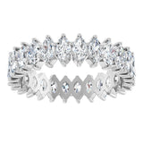 Platinum Marquise Lab-Grown Diamond Shared-Prong Eternity Band – 4.25x2.25 mm Stones - view 3