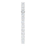 10K Gold Round Natural Diamond Shared-Prong Eternity Band – 1.7 mm Stones - White Gold - view 4