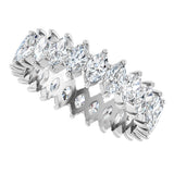 Platinum Marquise Lab-Grown Diamond Shared-Prong Eternity Band – 4.5x2.5 mm Stones - view 5