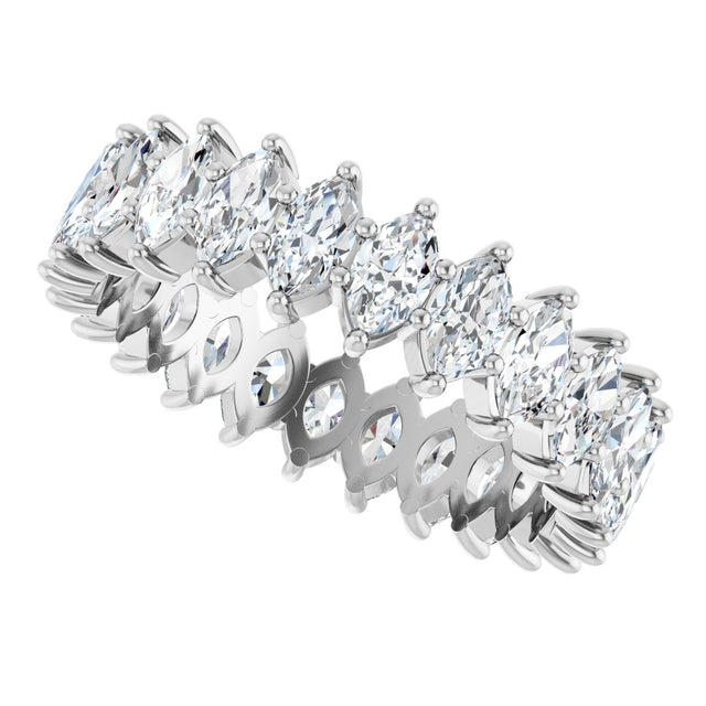 Platinum Marquise Lab-Grown Diamond Shared-Prong Eternity Band – 4.5x2.5 mm Stones - view 5