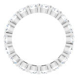 10K Gold Round Lab-Grown Diamond Shared-Prong Eternity Band – 3.4 mm Stones - White Gold - view 2