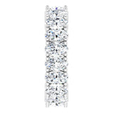 10K Gold Oval Lab-Grown Diamond Shared-Prong Eternity Band – 5x3 mm Stones - White Gold - view 4