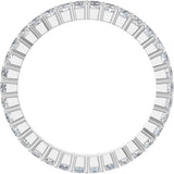 10K Gold Square Natural Diamond Shared-Prong Eternity Band – 1.75x1.75 mm Stones - White Gold - view 2