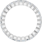 10K Gold Square Lab-Grown Diamond Shared-Prong Eternity Band – 2.25x2.25 mm Stones - White Gold - view 2