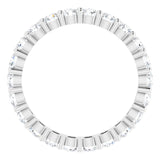10K Gold Round Natural Diamond Shared-Prong Eternity Band – 2.75 mm Stones - White Gold - view 2