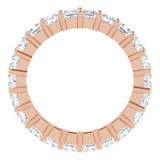 10K Gold Square Lab-Grown Diamond Shared-Prong Eternity Band – 3x3 mm Stones - Rose Gold - view 2