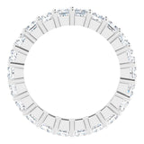 10K Gold Square Lab-Grown Diamond Shared-Prong Eternity Band – 3x3 mm Stones - White Gold - view 2