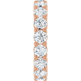 10K Gold Round Lab-Grown Diamond Shared-Prong Eternity Band – 3.8 mm Stones - Rose Gold - view 4