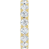 14K Gold Round Lab-Grown Diamond Shared-Prong Eternity Band – 3.8 mm Stones - Yellow Gold - view 4