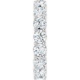 10K Gold Round Lab-Grown Diamond Shared-Prong Eternity Band – 3.8 mm Stones - White Gold - view 4