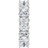 10K Gold Oval Lab-Grown Diamond Shared-Prong Eternity Band – 5x3 mm Stones - White Gold - view 4