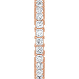 10K Gold Square Lab-Grown Diamond Shared-Prong Eternity Band – 2.25x2.25 mm Stones - Rose Gold - view 4
