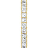 14K Gold Square Natural Diamond Shared-Prong Eternity Band – 2.25x2.25 mm Stones - Yellow Gold - view 4