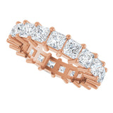 10K Gold Square Lab-Grown Diamond Shared-Prong Eternity Band – 3.5x3.5 mm Stones - Rose Gold - view 5