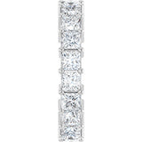 10K Gold Square Natural Diamond Shared-Prong Eternity Band – 3.25x3.25 mm Stones - White Gold - view 4