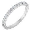 Platinum Square Lab-Grown Diamond Shared-Prong Eternity Band – 1.25x1.25 mm Stones