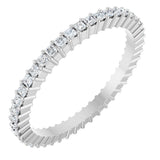 Platinum Square Lab-Grown Diamond Shared-Prong Eternity Band – 1.25x1.25 mm Stones