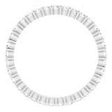 10K Gold Round Natural Diamond Shared-Prong Eternity Band – 1.7 mm Stones - White Gold - view 2