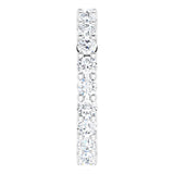 10K Gold Round Lab-Grown Diamond Shared-Prong Eternity Band – 2.75 mm Stones - White Gold - view 4