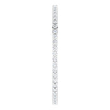 10K Gold Round Natural Diamond Shared-Prong Eternity Band – 1 mm Stones - White Gold - view 4
