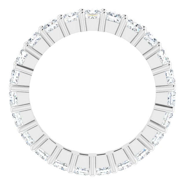 10K Gold Square Natural Diamond Shared-Prong Eternity Band – 2.75x2.75 mm Stones - White Gold - view 2