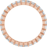 14K Gold Asscher Lab-Grown Diamond Shared-Prong Eternity Band – 2x2 mm Stones - Rose Gold - view 2