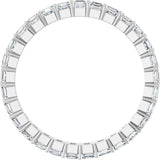 14K Gold Asscher Lab-Grown Diamond Shared-Prong Eternity Band – 2x2 mm Stones - White Gold - view 2