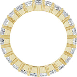 14K Gold Square Lab-Grown Diamond Shared-Prong Eternity Band – 2.75x2.75 mm Stones - Yellow Gold - view 2